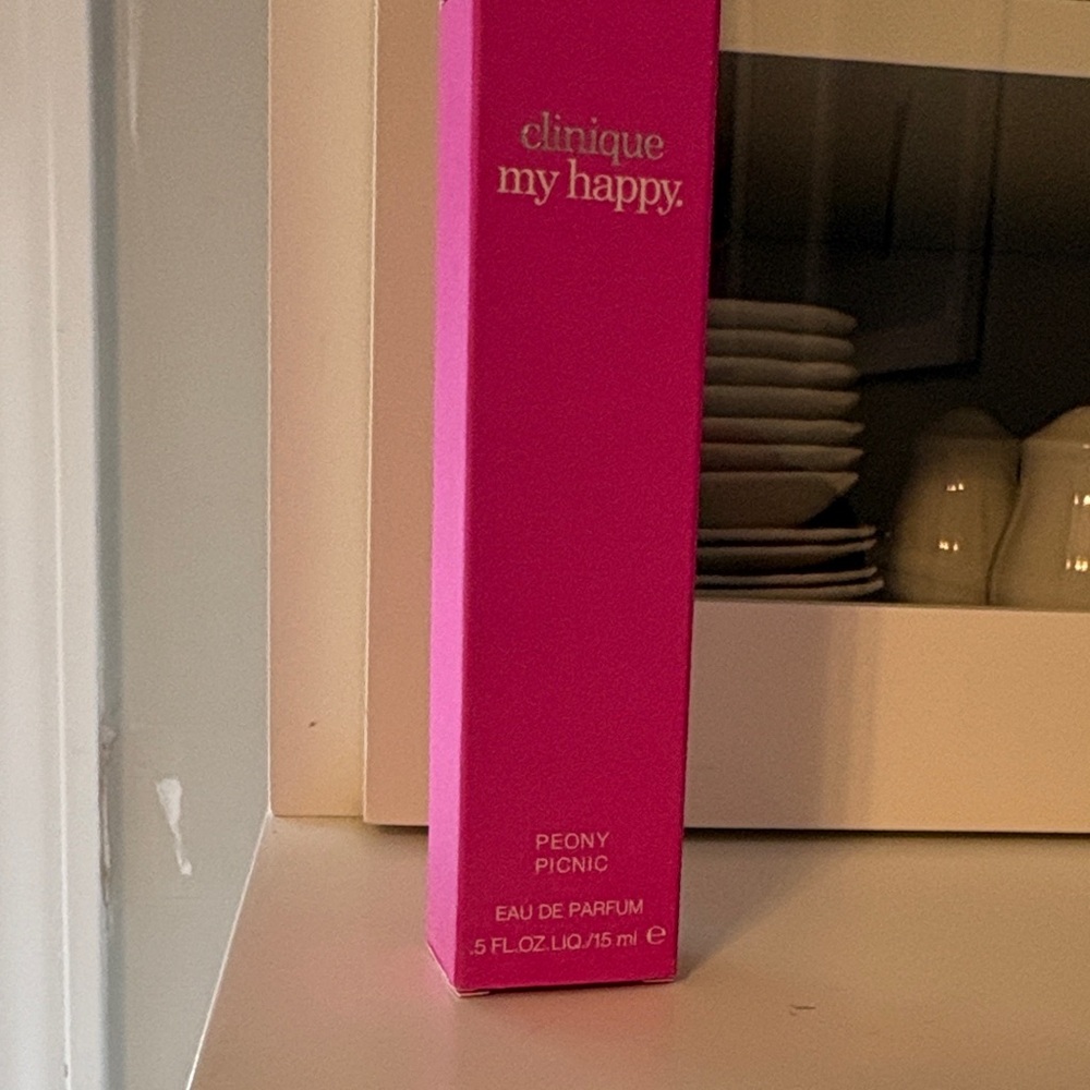 Clinique My Happy Peony Picnic Perfume in Pink Box